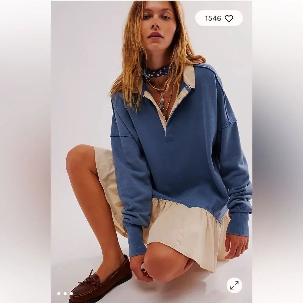 Free People Olivia Sweatshirt Style Dress Medium